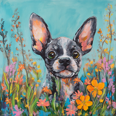 Spring Dog Sign, DCO-13382, Sign For Wreath, 10x10